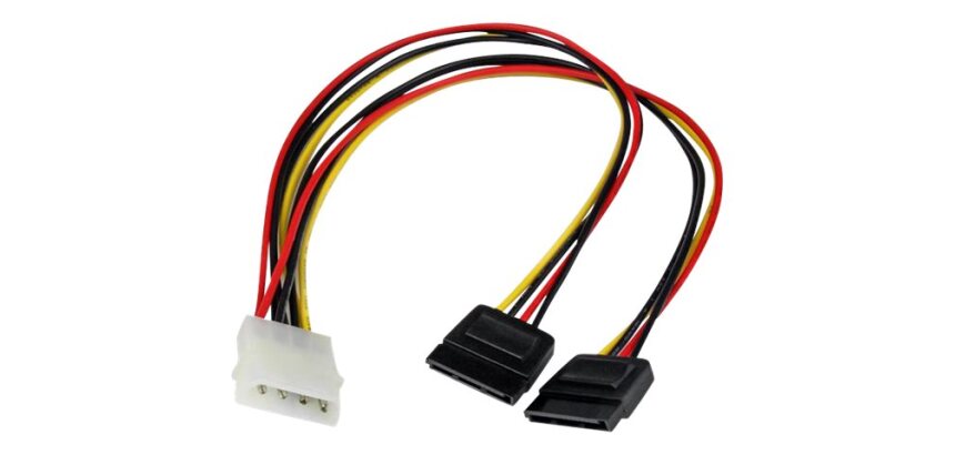 StarTech.com Câble d'Alimentation Adaptateur en Y Molex vers Double SATA - 30 cm