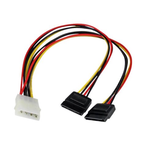StarTech.com Câble d'Alimentation Adaptateur en Y Molex vers Double SATA - 30 cm