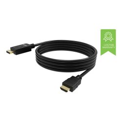 Vision TC 2MDPHDMI/BL câble vidéo et adaptateur 2 m DisplayPort HDMI Type A (Standard) Noir