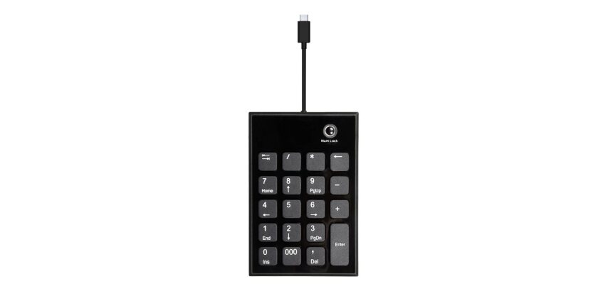 Port Designs 900801 clavier numérique Ordinateur portable USB Noir, Gris