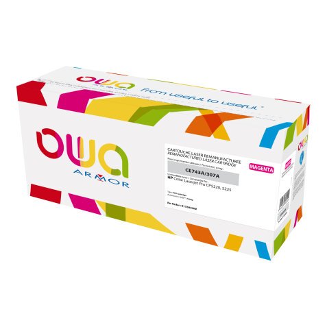 Toner remanufacturé OWA - standard - Magenta - pour HP CE743A