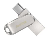 SanDisk Ultra Dual Drive Luxe lecteur USB flash 256 Go USB Type-A / USB Type-C 3.2 Gen 1 (3.1 Gen 1) Acier inoxydable
