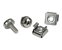 StarTech.com Lot de 20 Vis M5 de 12mm, Écrous Cage à Trous Carrés et Outil de Montage, Kit de Fixation pour Baies de Serveurs, Armoires et Boîtiers de 19" ou 10", Argent - TAA
