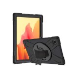 DLH COQUE RENFORCEE AVEC BANDOULIERE, POIGNEE ROTATIVE ET PIED SUPPORT POUR SAMSUNG GALAXY TAB A7 10.4"