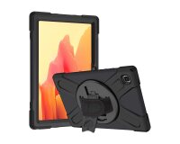 DLH Coque renforcee avec bandouliere, poignee rotative et pied support pour Samsung Galaxy Tab A7 10.4"