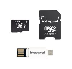 Carte micro intégral sdxc capacité 128gb lecteur carte otg vitesse transfert 90mb/s spéciale smartphones tablettes