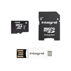 Carte micro intégral sdxc capacité 128gb lecteur carte otg vitesse transfert 90mb/s spéciale smartphones tablettes