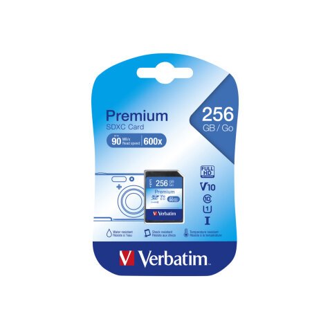 Verbatim Premium - carte mémoire flash - 256 Go - SDXC UHS-I