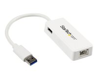 StarTech.com Adaptateur USB 3.0 vers Ethernet Gigabit - Carte Réseau Externe USB vers 1 Port RJ45 - Blanc