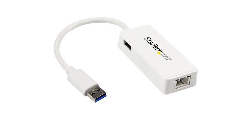 StarTech.com Adaptateur USB 3.0 vers Ethernet Gigabit - Carte Réseau Externe USB vers 1 Port RJ45 - Blanc
