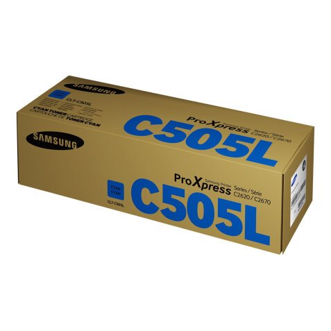 Samsung CLT-C505L - High Yield - cyan - original - toner cartridge (SU035A)