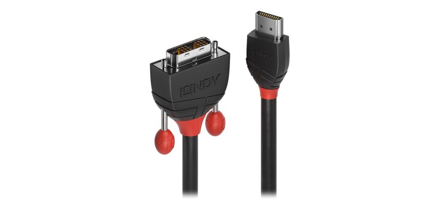 Lindy Câble HDMI vers DVI-D, Black Line, 1m