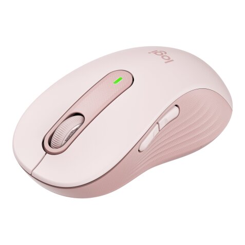 Logitech Signature M650 Large - Maus - Größe L - Bluetooth, 2.4 GHz - rosé