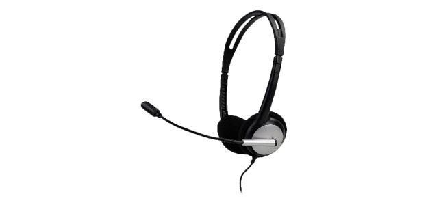 Auriculares con cable MCL CSQ-M/USB- A Negro, Plata