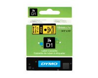 Cinta de poliéster Dymo D1 negro sobre amarillo de 19 mm S0720880