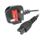 StarTech.com Cordon d'alimentation en trèfle pour GB BS1363 vers C5 de 2m pour ordinateur portable M/F - Noir