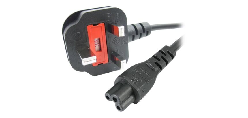 StarTech.com Cordon d'alimentation en trèfle pour GB BS1363 vers C5 de 2m pour ordinateur portable M/F - Noir