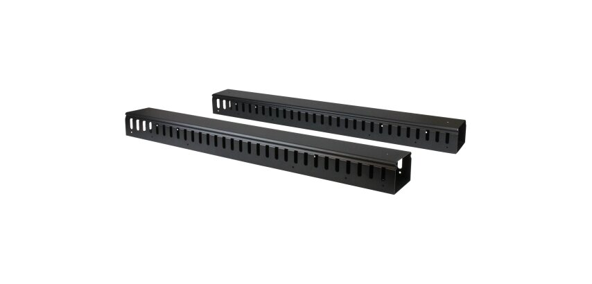 StarTech.com Lot de 2 Organiseurs de Câbles Verticaux 20U avec Passages de Câbles, Panneau de Gestion Verticale des Câbles, Chemin de Câbles pour Montage en Tack 40U, 2 Organiseurs de Câbles de 91cm