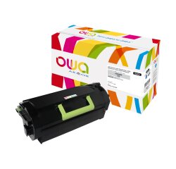 Toner remanufacturé OWA - standard - Noir - pour LEXMARK 52D2000