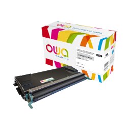 Toner remanufacturé OWA - haute capacité - Noir - pour LEXMARK C736H2KG, C736H1KG