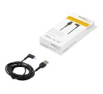StarTech.com Câble USB-A vers Lightning Noir Robuste 2m Coudé à 90° - Câble de Charge/Synchronisation USB Type A vers Lightning en Fibre Aramide Robuste et Résistante - Certifié Apple MFi - iPhone