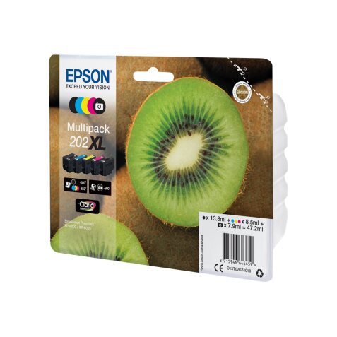 Epson Multipack 202XL - 5 - hoge capaciteit - zwart, geel, cyaan, magenta, fotozwart - origineel - inktcartridge