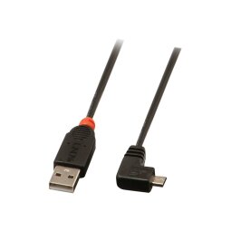 Lindy 31975 câble USB USB 2.0 0,5 m USB A Micro-USB B Noir