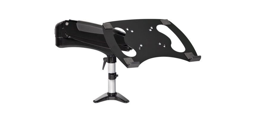 StarTech.com Support de Bureau pour Ordinateur Portable - Bras Articulé PC Portable ou Écran 34"(15kg) - Support VESA - Plateau Ordinateur Portable et Notebook Réglable - Fixation Pince Bureau