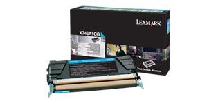 Lexmark X746A1CG Cartouche de toner 1 pièce(s) Original Cyan