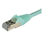 StarTech.com Câble réseau Cat6a STP blindé sans crochet de 3 m - Aqua