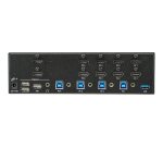 StarTech.com Switch KVM double affichage HDMI 4K 30 Hz à 4 ports avec hub USB intégré