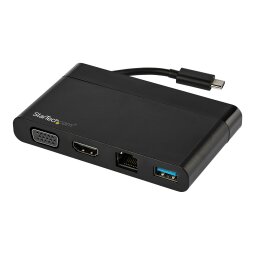 StarTech.com Adaptateur Multiport USB-C avec HDMI, VGA, Gigabit Ethernet & USB 3.0 - Mini Dock USB-C vers 4K HDMI ou 1080p VGA - Station d'Accueil pour PC/Ordinateur Portable USB-C