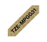 Brother TZE-MPGG31 ruban d'étiquette Noir sur or