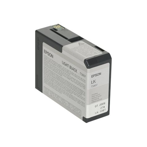 Epson T580 - light black - original - ink cartridge