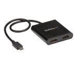 StarTech.com Adaptateur USB-C vers Double HDMI, Hub USB Type-C Multi-Moniteur MST, Double Extender / Splitter d'Affichage HDMI 4K 30Hz pour Ordinateur Portable, HDR, Câble Intégré Extra-Long - Windows Uniquement
