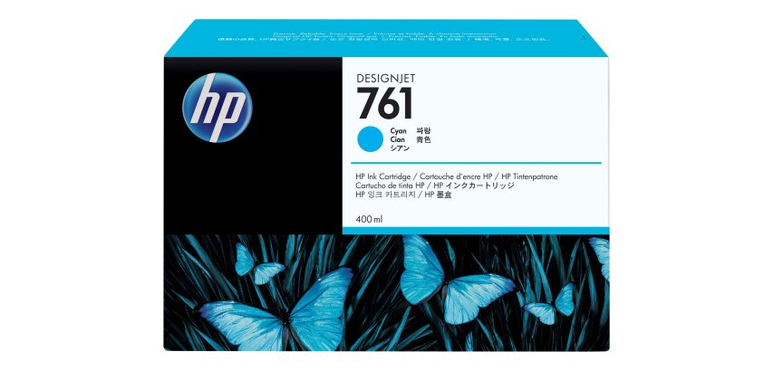 HP 761 cartouche d'encre DesignJet cyan, 400 ml