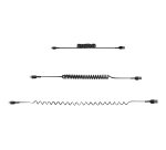 Câble USB-A vers Lightning spiralé - 0,5 m - noir