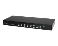 StarTech.com Kit de commutateur KVM USB à montage sur rack 1U 8 ports avec affichage à l'écran et câbles