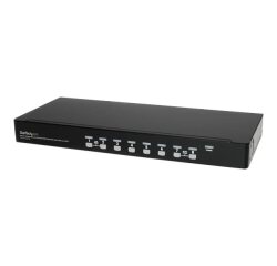 StarTech.com Kit de commutateur KVM USB à montage sur rack 1U 8 ports avec affichage à l'écran et câbles