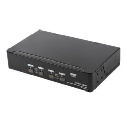 StarTech.com Switch KVM DisplayPort à 4 Ports - 4K60Hz - Écran Unique - Switch KVM USB UHD DP 1.2 à 2 Ports avec Hub USB 3.0 Intégré et Audio - Dell HP Apple Lenovo - Conforme TAA