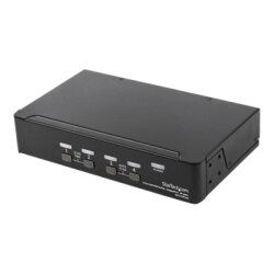 StarTech.com Switch KVM DisplayPort à 4 Ports - 4K60Hz - Écran Unique - Switch KVM USB UHD DP 1.2 à 2 Ports avec Hub USB 3.0 Intégré et Audio - Dell HP Apple Lenovo - Conforme TAA