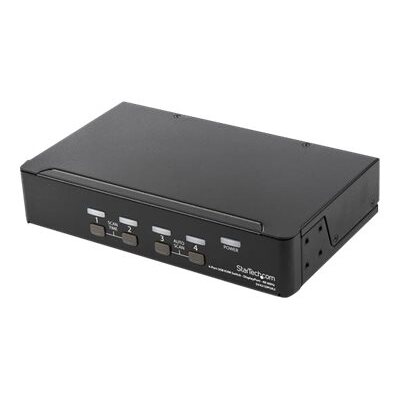 StarTech.com Switch KVM DisplayPort à 4 Ports - 4K60Hz - Écran Unique - Switch KVM USB UHD DP 1.2 à 2 Ports avec Hub USB 3.0 Intégré et Audio - Dell HP Apple Lenovo - Conforme TAA