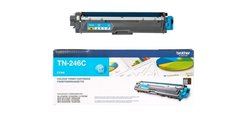 TN246C BROTHER HL3142CW Toner Cyan Haute Capacité   2200Pages Haute Capacité