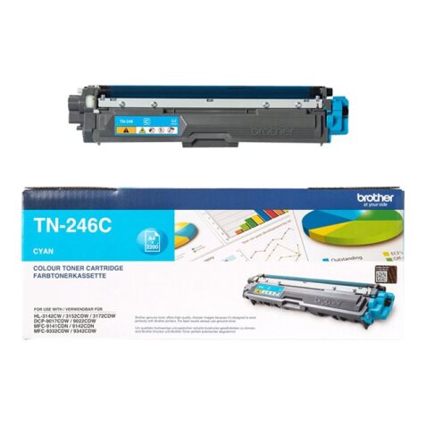 TN246C BROTHER HL3142CW Toner Cyan Haute Capacité   2200Pages Haute Capacité