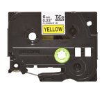 Brother TZE-FX611 ruban d'étiquette Noir sur jaune