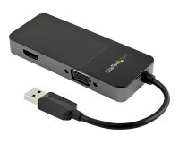 StarTech.com Adaptateur USB 3.0 vers HDMI VGA 1080p - Adaptateur Convertisseur d'Écran Multiport Double Écran/Multi-Écran 4K/1080p 4k USB Type A - Carte Graphique Externe