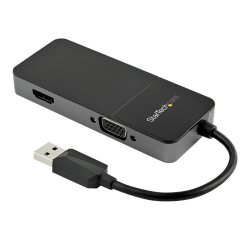 StarTech.com Adaptateur USB 3.0 vers HDMI VGA 1080p - Adaptateur Convertisseur d'Écran Multiport Double Écran/Multi-Écran 4K/1080p 4k USB Type A - Carte Graphique Externe