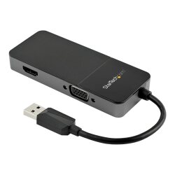 StarTech.com Adaptateur USB 3.0 vers HDMI VGA 1080p - Adaptateur Convertisseur d'Écran Multiport Double Écran/Multi-Écran 4K/1080p 4k USB Type A - Carte Graphique Externe