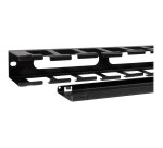 StarTech.com Panneau de Gestion de Câbles pour Rack 1U à Goulotte Horizontale avec Couvercle - Goulotte de Câbles pour Rack de Serveur - Organisateur / Gestionnaire de Câbles pour Rack