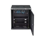 StarTech.com Armoire Réseau Murale à 4 Montants 12U avec Étagère 1U, Armoire Serveur Murale 19" à Charnières pour Équipement IT/AV/Électronique/Ordinateur, Armoire Rack Ventilée Flexible